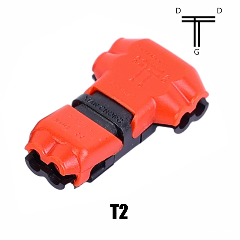T-Tap Wire Connectors – I & T Type 2-Pin Splice Connector 12V 24V DC 300V AC 18-22AWG