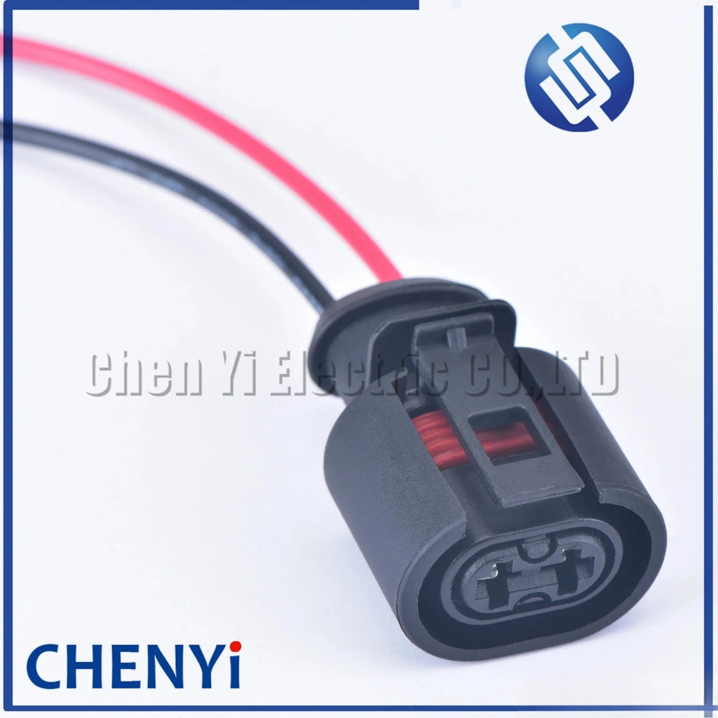 1 pcs 2 Pin Female Auto Waterproof ABS Sensor Plug Sealed Cable Connector 357973202 For 6N0927997 with 15cm 18AWG wire