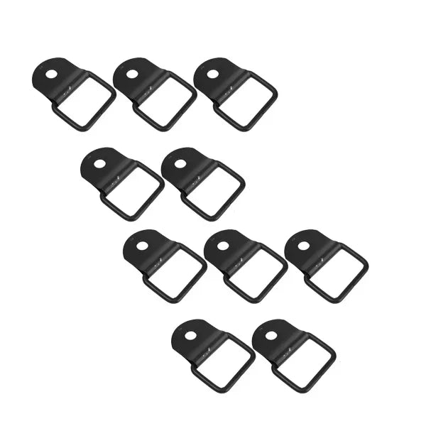 1-10PCS DRing Heavy Duty Tie Down Single Hole Iron Metal Mount Stamped Anchor Point Lashing Ring for Truck Trailer Cargo Van Kit