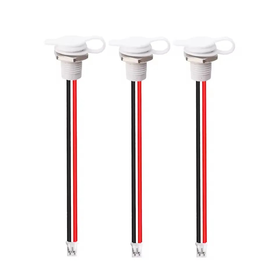 Flush Mount USB Type C Waterproof Receptacle 5V 3A Female Socket Pigtail 2 Pin Power Connector Retrofit Auto RV Marine Car Parts