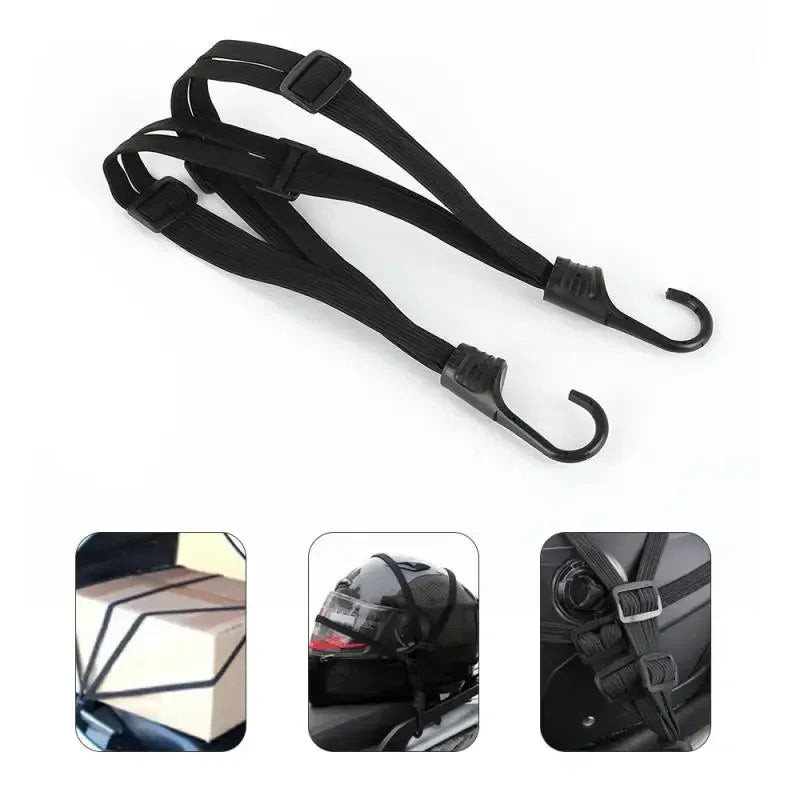 Motorcycle Luggage Strap Helmet Fixed High Elasticity Straps Retractable Elastic Buckle Rope Motorbike Durable Bike Helmet Amagi
