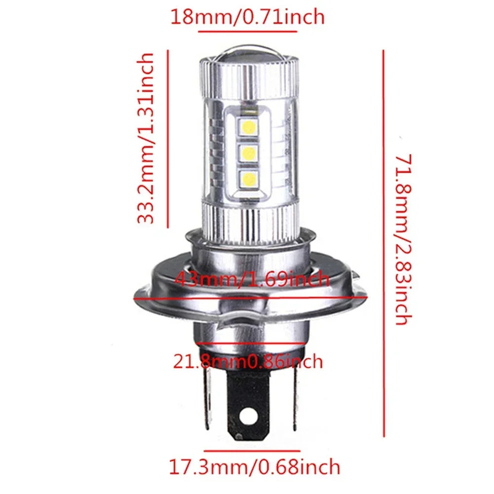 H4 Super White LED Headlight Bulb 6000-6500K High Low Beam LED Headlight IP67 Waterproof Auto Headlight 4000LM 80W 12V Amagi