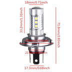 H4 Super White LED Headlight Bulb 6000-6500K High Low Beam LED Headlight IP67 Waterproof Auto Headlight 4000LM 80W 12V Amagi