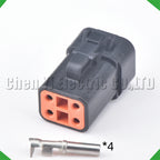 4-Pin Wire Harness Harness Automotive Waterproof Connector harness Black DTP06-4S DTP04-4P