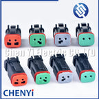 Black 2 Pin excavating machinery Heavy Industry Machinery headlight boom light Wire Harness Plug DT06-2S DT04-2P A B C D 4 types