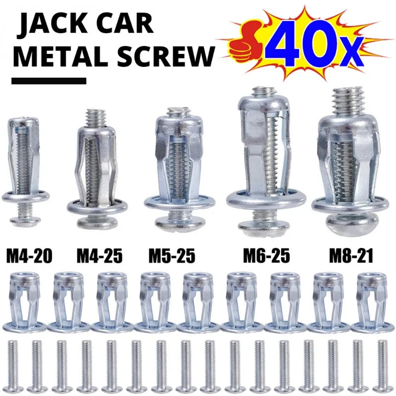 40-4pcs Petal Shape Rivet Nut Screw Bolt Kit M4 M5 M6 M8Metal Rivetnut Panel License Plate Clamp Lock Jack Nuts Auto Accessories