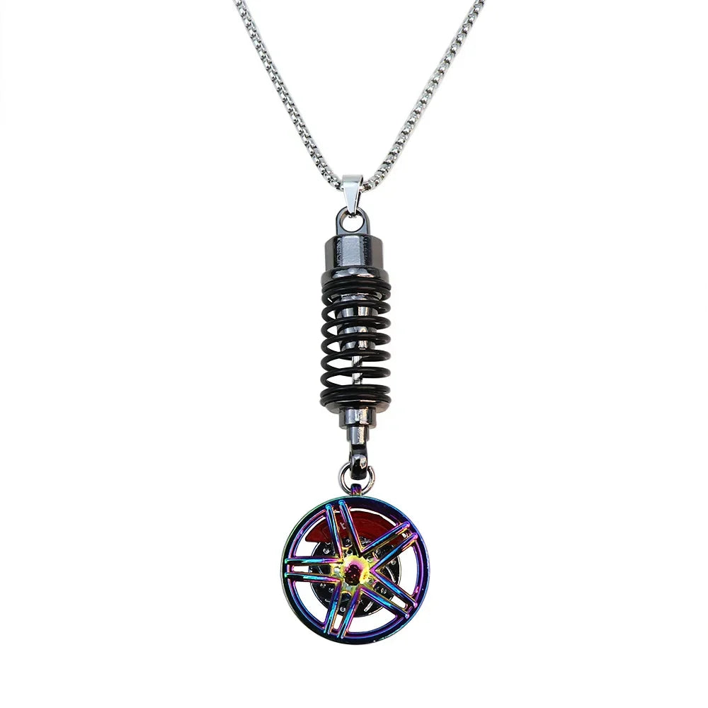 Car Wheel Shock Absorber Ornament Car Interior Rearview Mirror Pendant Car Pendant Hanging, Halloween, Christmas Gift Amagi