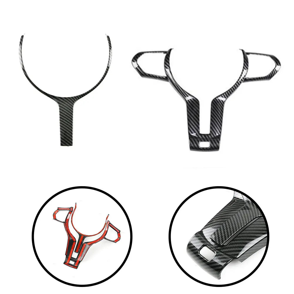 ABS Carbon Steering Wheel Cover Trim For BMW F Chassis F22 F30 F32 F10 F12 F15 Carbon Fiber Steering Wheel Lower Cover Trim