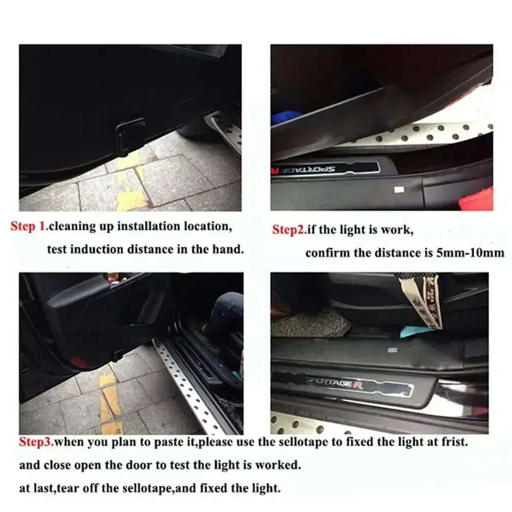 2PCS Car Door Light Welcome Lamp Wireless Projector Auto Decoration HD LED For Bat Logo Auto Accessories Amagi