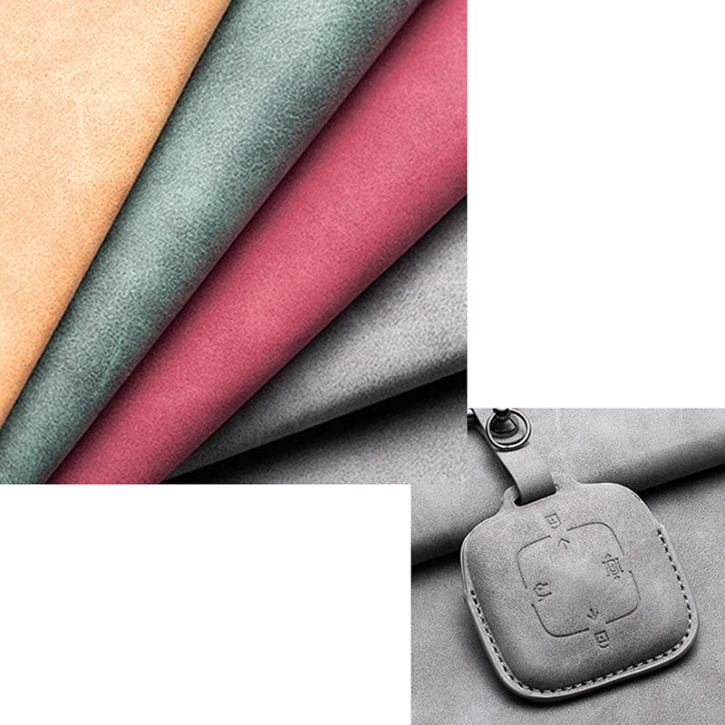 New Leather 4 Buttons Car Remote Key Case Cover for Zeekr 001 X 2021 2022 2023 for ZEEKR 001 009 Full Protector Fob Keychain