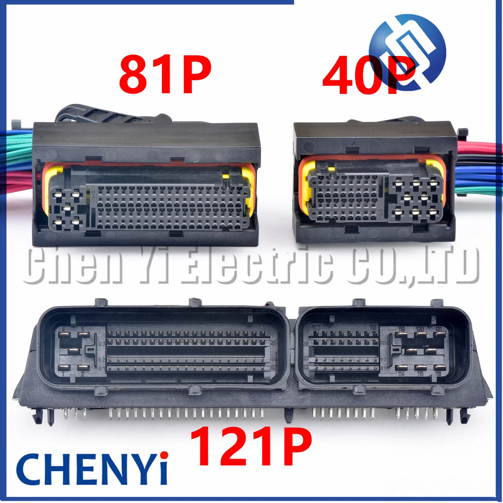 40 Pin 81 Pin 121 Pin PCB ECU Socket Engine computer board Connector ME7 EDC15 Wire plug 1473244-1 1473247-1 1473252-1 With Pins