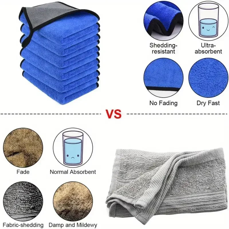 Car Towel Auto Detailing Car Product Microfiber Cloth Wash Accessories Automotive Cleaning Towel Microfiber Towel 1-5pcs Amagi