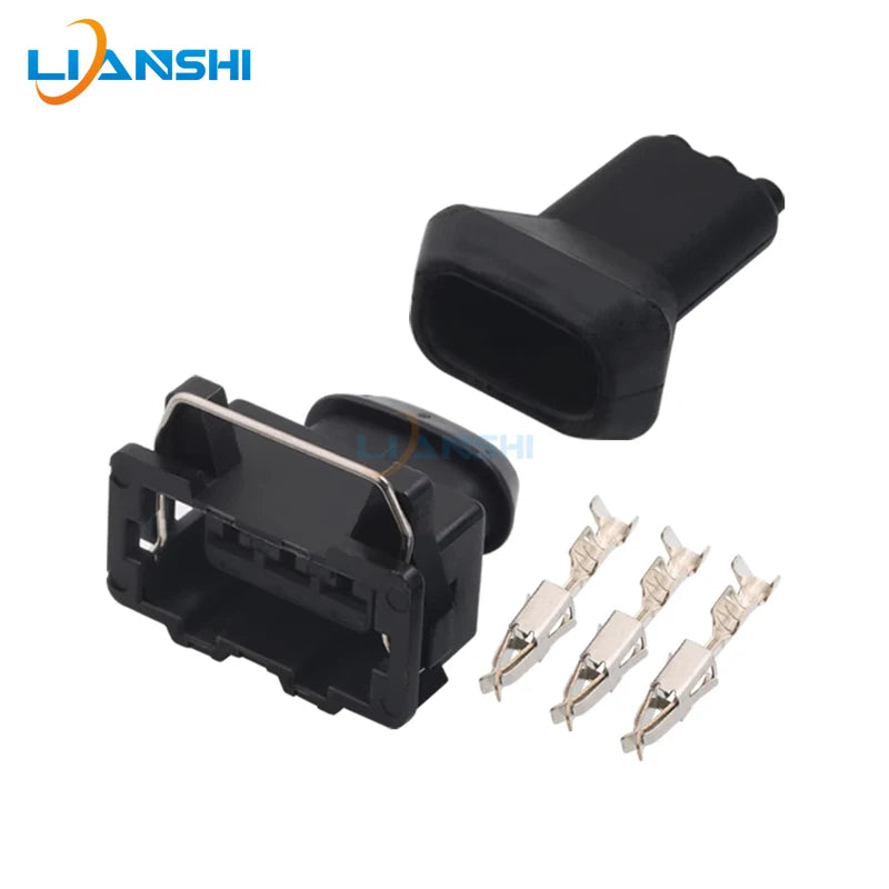 357972763 Car throttle fog lamp 3-hole plug male and female waterproof wiring harness connector DJ7032-3.5-11/21