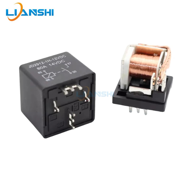 JD2912-1H-12VDC80A Automotive Relay PCB-Type Pin Automotive Electronic Module Specialized for 12V and 24V