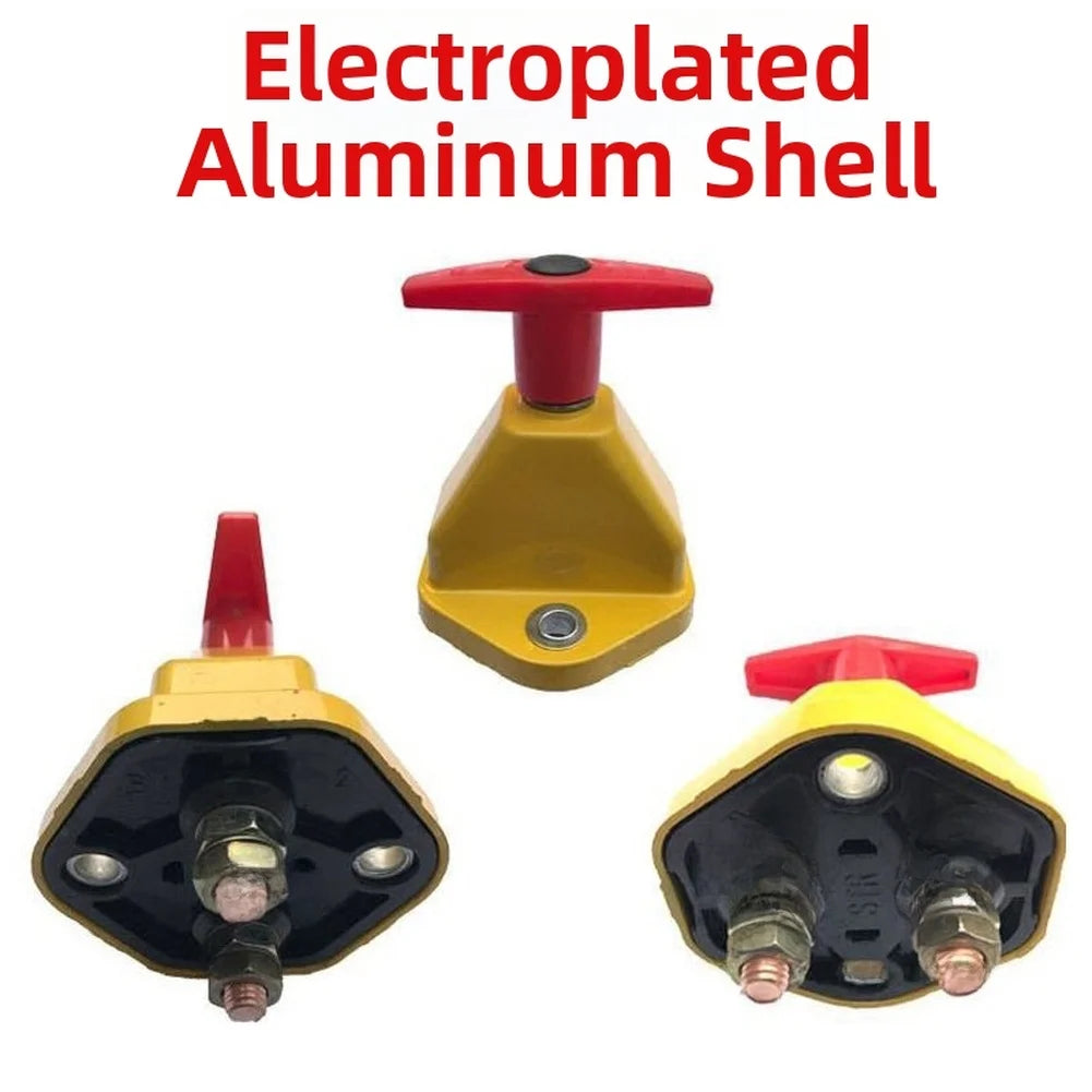 Yellow Shell Battery Master Switch For Car Truck Tractor 150A 12-24V Heavy Duty Agricultural Vehicle Truck Master Switch