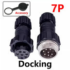 5/20Sets GX16 M16 QL16 16MM Aviation Plug&Socket:Male Female Docking Back Nut Panel Mounted Connector with 2/3/4/5/6/7/8/9 Pins
