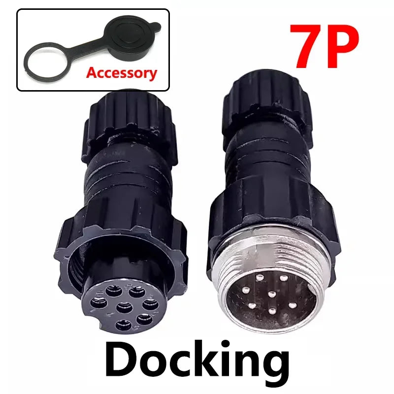 5/20Sets GX16 M16 QL16 16MM Aviation Plug&Socket:Male Female Docking Back Nut Panel Mounted Connector with 2/3/4/5/6/7/8/9 Pins