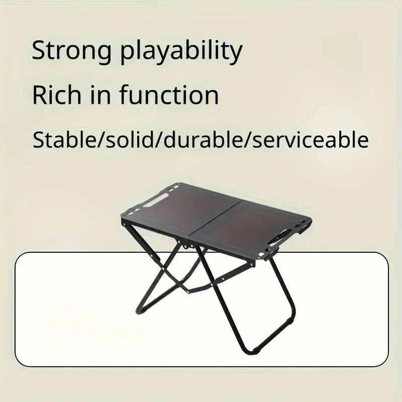 Multi Functional Outdoor Folding Table for Self Driving Hiking Convenient Metal Small Table Can Be Spliced To Hang Items Amagi