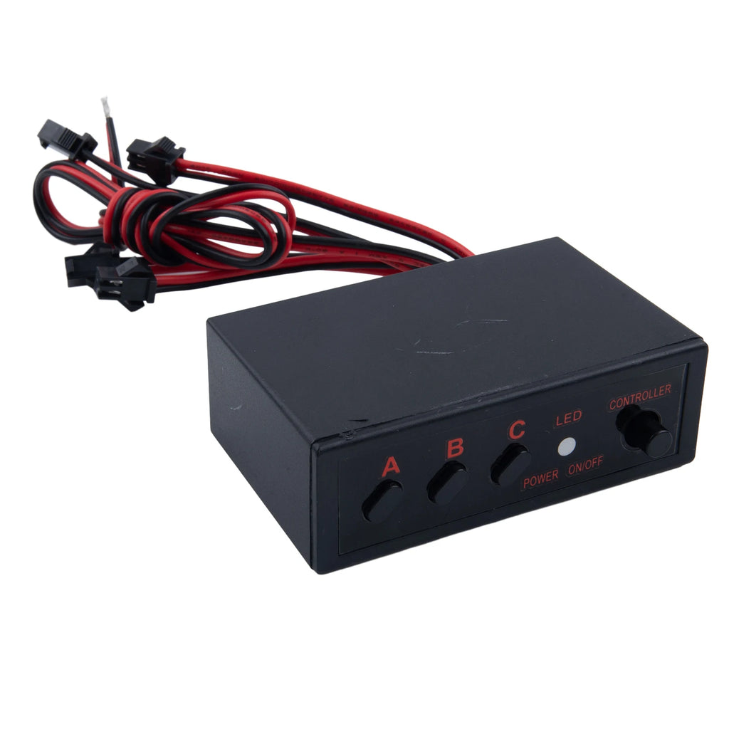 Auto 4 Ways LED Strobe Flash Light Lamp Flasher Flashing Controller Box 12V Car Accessories Controller Switch