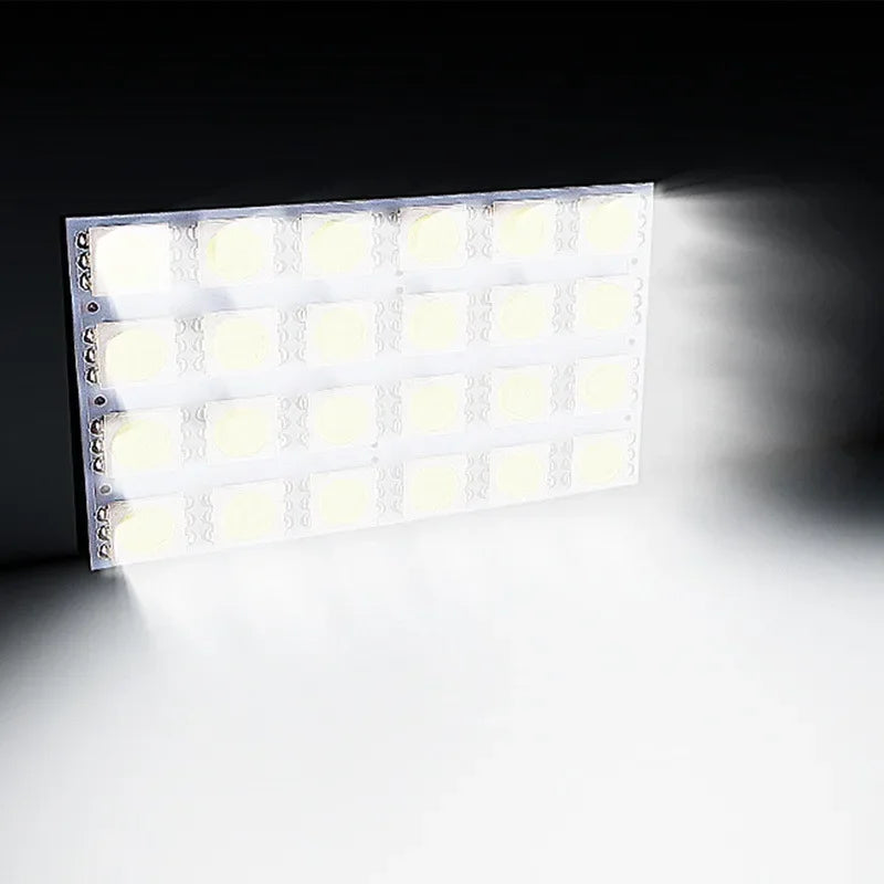 T10 5050 3030 LED Interior Panel Car White Light Reading Lamp Universal Car Trunk Roof Dome Bulb 48 24 12 SMD Lights 12V