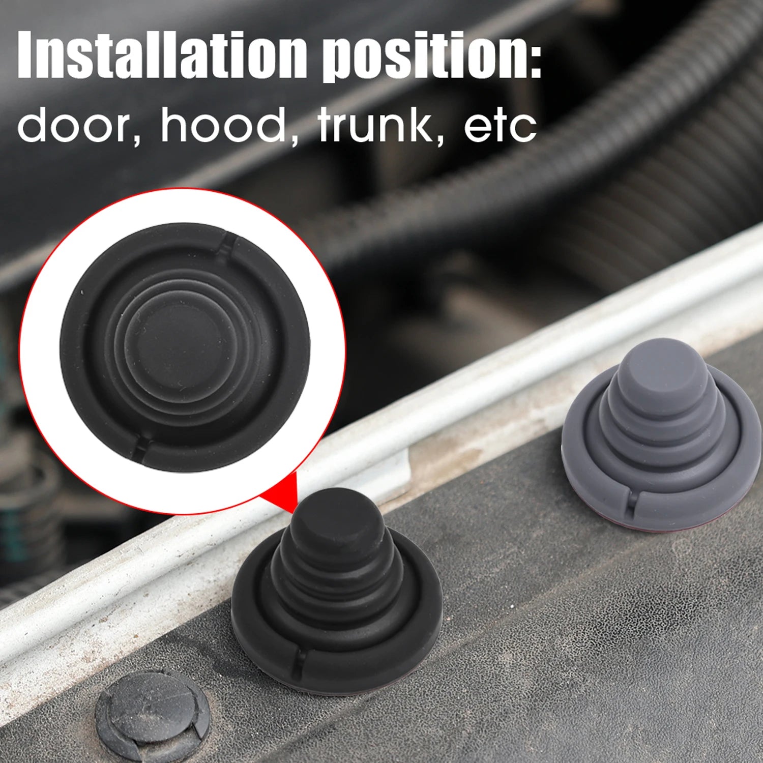 Silicone Door Shock Absorber Cushion Universal Hood Rear Trunk Reduce Noise Crashproof Airbag Buffer Anti Collision Pad Sticker