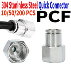 304 Stainless Steel Quick-Connect Air Hose Fittings - BSP 1/8",1/4",3/8",1/2 Pneumatic Pipe Connectors with Corrosion Resistance