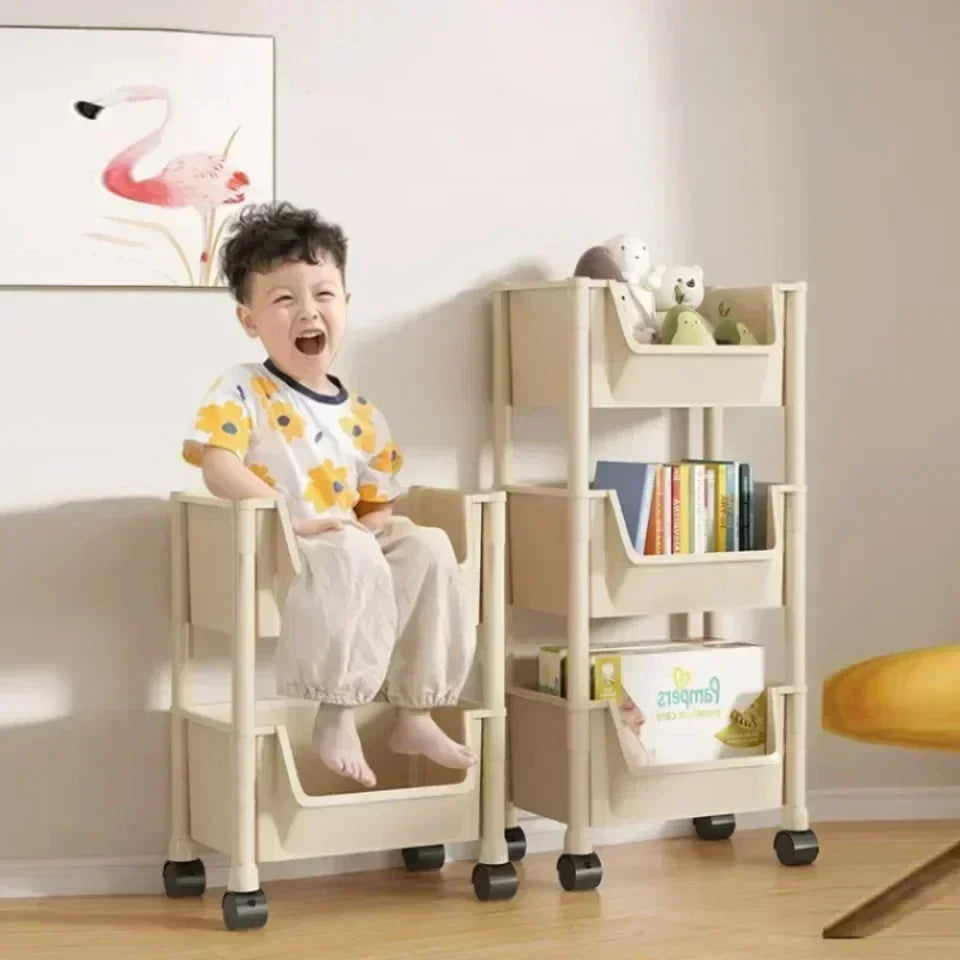 Versatile 2-5Tier Rolling Storage Cart with Wheels Perfect Bathroom Kitchen Office Ideal Groceries Snacks Toys Books Toiletries