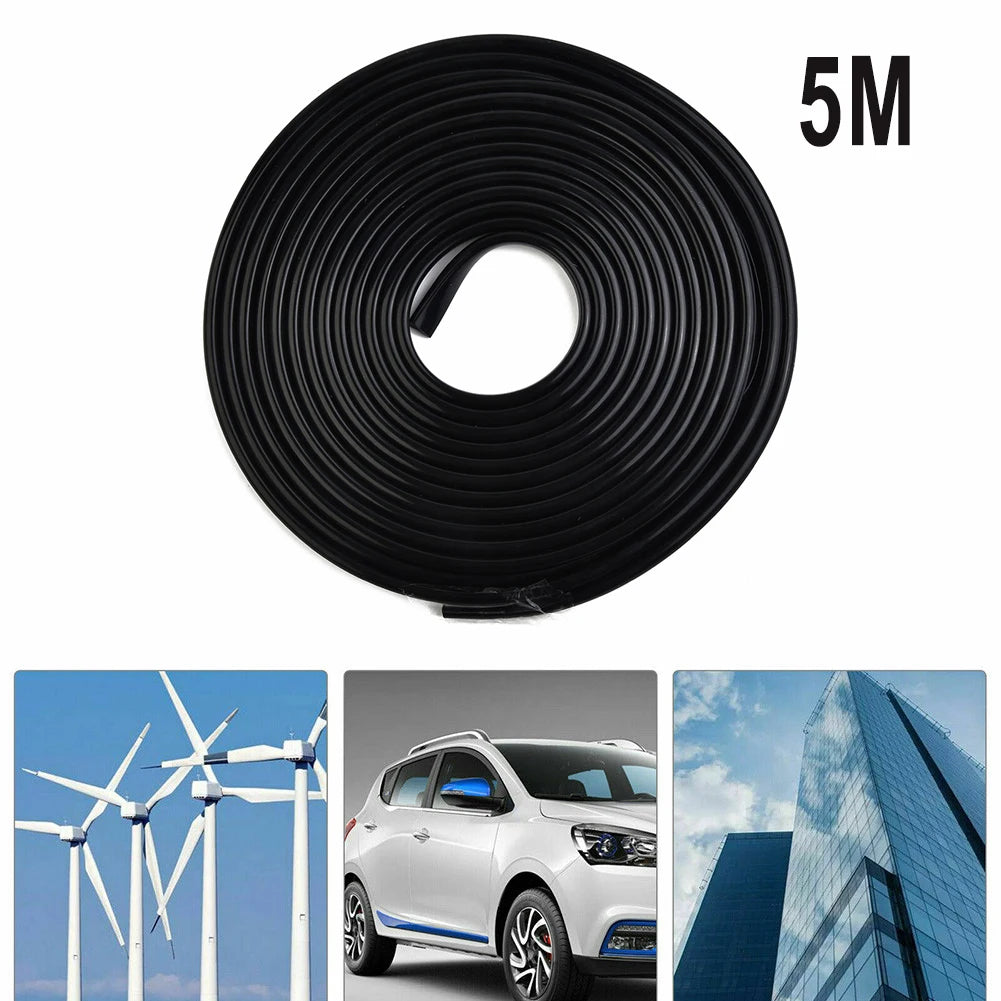 1 Pc 5M Car Door Edge Protector Strip Trim U Shape Rubber Guard Seal 11mmx5mm Auto Care sealing strip Tools decoration