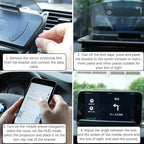 Mobile Phone Holder HUD Car Navigation Projector Head-up Display QI Wireless Charger Car Holder