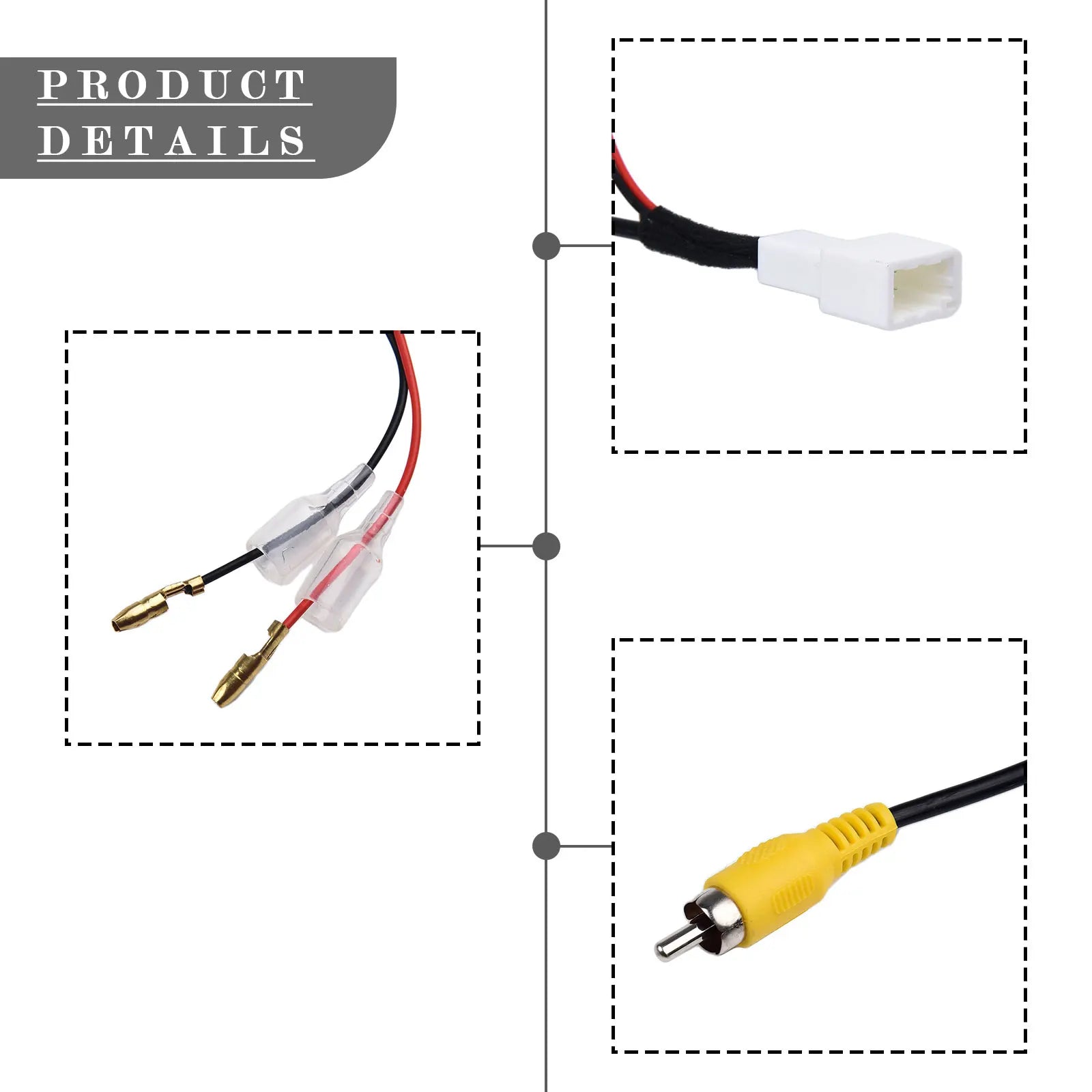 1 Pcs 4 Pin Car Reverse Camera Retention Wiring Harness Cable Adapter Connector Fit For Toyota Car Accessories
