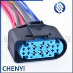 14 Pin/Way Car Headlight Connector Lamp Plug With Wire Harness Cable 1719104 1719105 1719105-2 For Ford Focus Mk3 max left H7