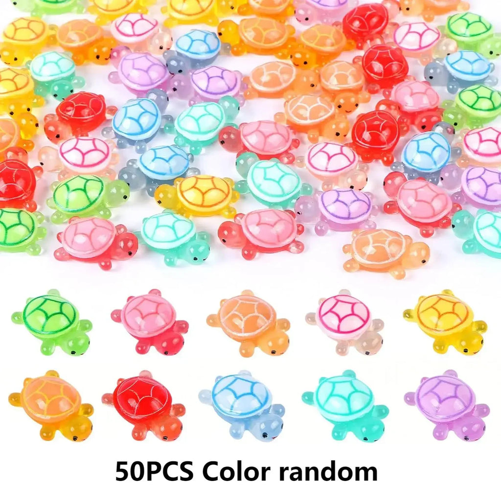 Mini Luminous Turtle Ornaments Glowing In The Dark Miniatures/Giant Turtle Micro Landscape Kids Toys Home Decor Gift Amagi