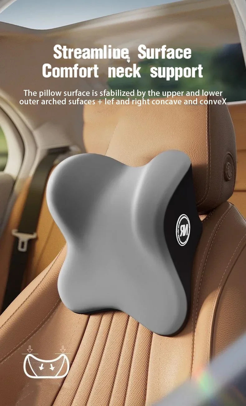 Upgraded Car Headrest Lumbar Support Memory Foam Cushion Super Head Pillow Comfortable Cushion Backrest Car Accsesorie Amagi