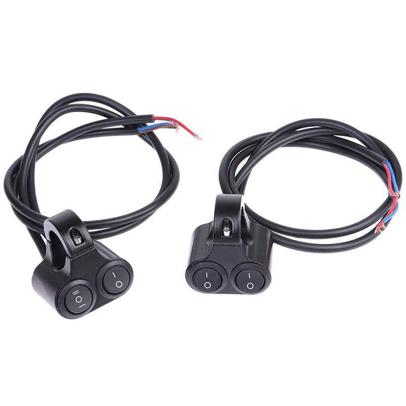 7/8" 22mm Aluminum Alloy 12V Motorcycle Handlebar Control Switch Dual Button Control Headlight Flasher Speaker Switch 2 Choice