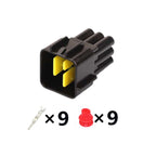 9 Pin Connector Waterproof 2.3 mm Male Female Connector Wiring Harness  Cable Plug FW-C-9M-W FW-C-9F-W Terminal White Black