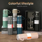 Vacuum Flasks Thermoses Set Thermos for Hot Water Bottle Drinkware Fathers Day Gifts Home Stainless Steel 500ml Thermal Cold