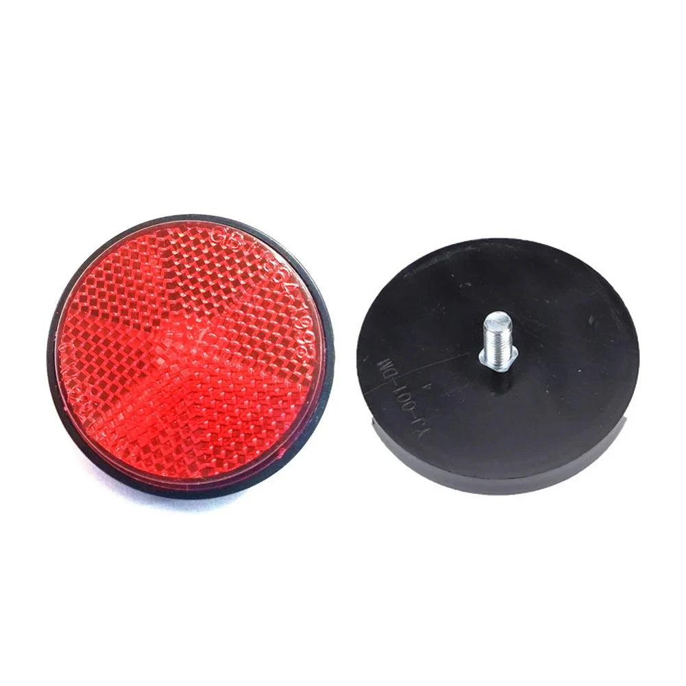 Motorcycle Circular Reflector Electric Vehicle Bicycle Waterproof Dustproof Night Warning Reflector 6mm Hexagonal Screw Fixation