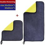 Microfiber Cleaning Towel Thicken Soft Drying Cloth Car Body Washing Towels Double Layer Clean Rags Car Accessories Amagi