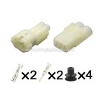 2PIN Automobile Reversing Radar 2.2mm Male Female Waterproof Connector Wiring Harness 6187-2801 6180-2451
