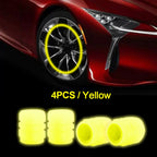 Mini Car Tire Valve Caps Luminous Valve Stem Caps Universal Fluorescent Tyre Nozzles Cover Tyre  wholesale