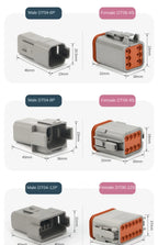10 Sets Deutsch DT Connector DT06-2S/DT04-2P 2P 3P 4P 6P 8P 12P Waterproof Electrical Connector For car Motor With Pins 22-16AWG
