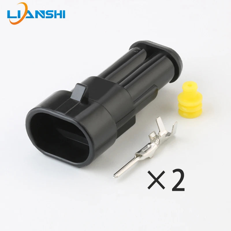 5set 282104-1 282080-1 Automotive waterproof connector 2p AMP connector DJ7021-1.5-11/21