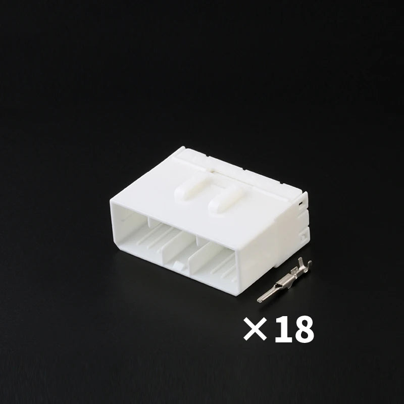 Car modification one key start 18-hole connector wire harness plug rubber shell sheath with terminal 173853-1 368544-1