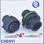 2 sets 4 Pin round odometer speed sensor plug Auto waterproof connector 1-967402-1 1-967325-1 with Pin cable Sheath For HOWO A7