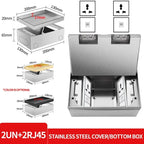 Hidden Inlaid Floor Socket: Ultra-thin Design with Built-in Multiple Power EU FR UN US AC Power Outlets and USB Charging Port