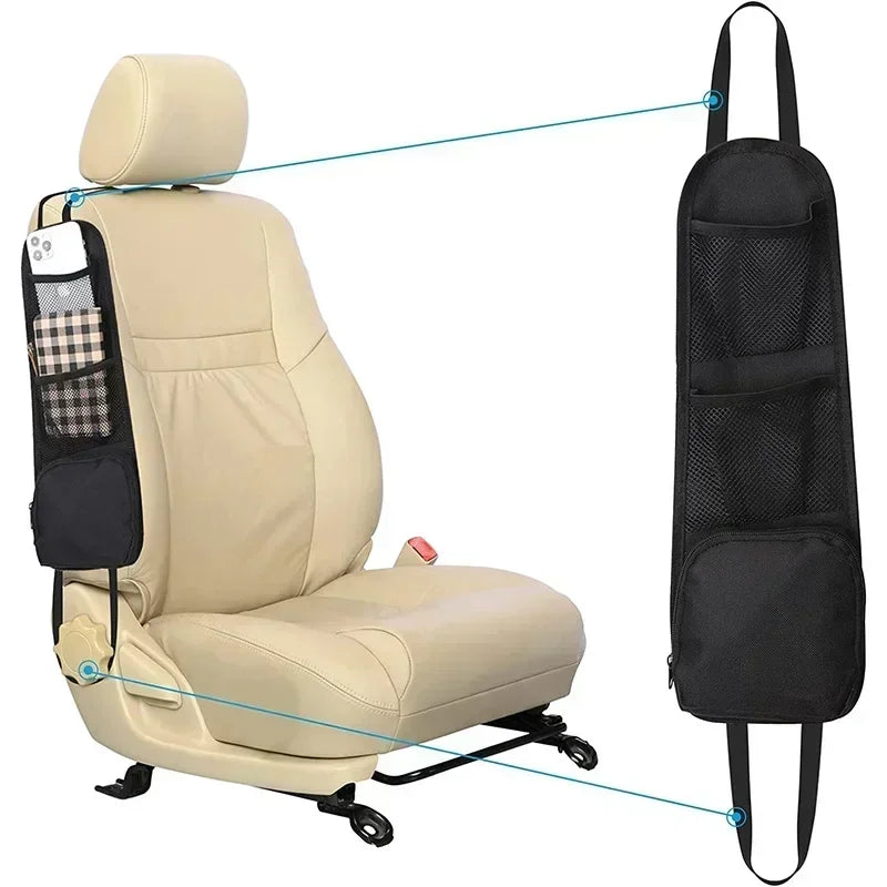 Car Seat Side Organizer, Automobile Seat Storage Hanging Bag, Truck Multi-Pocket Drink Holder, Mesh Pocket Car Seat Phone Amagi
