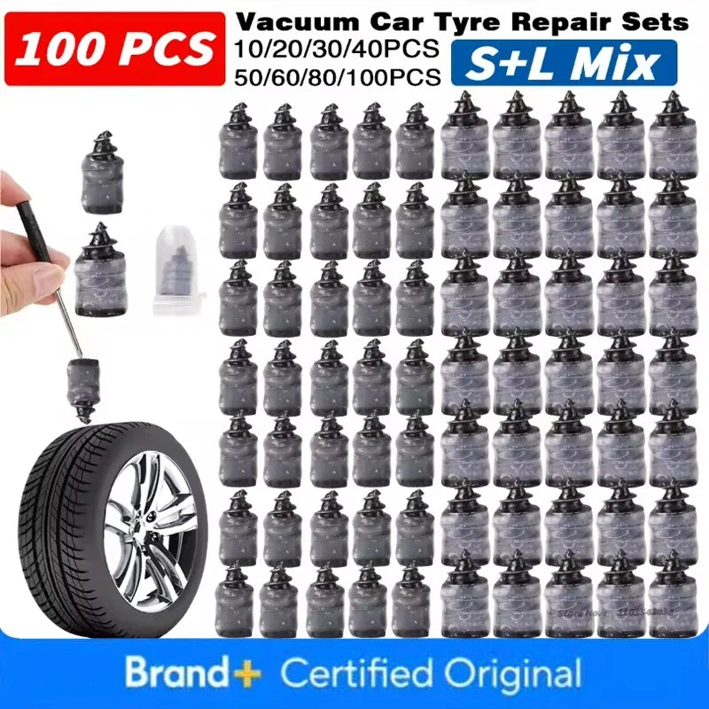 Universal Vacuum Car Tyre Repair Rubber Nail For Car Motorcycle Scooter Tubeless Tire Repair Kit Glue Free Tire Nails Amagi