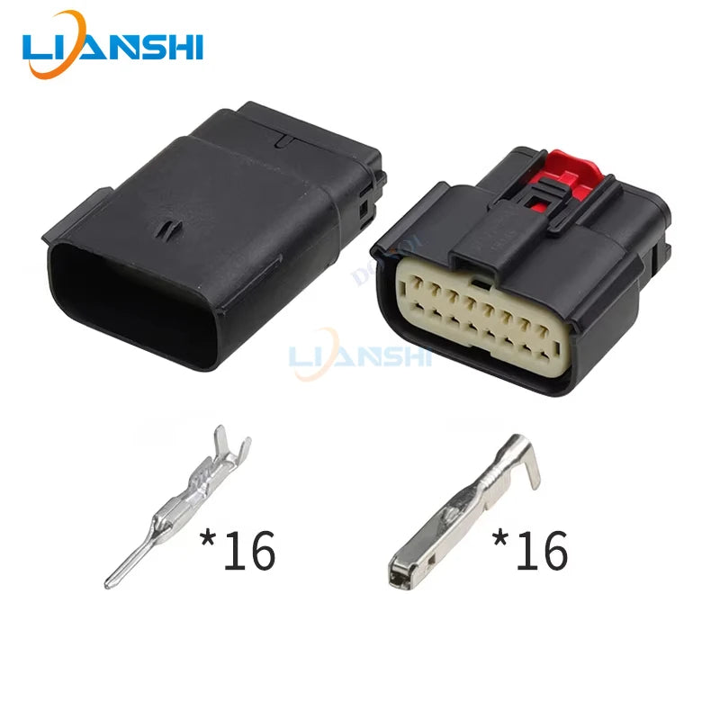 5set 33472-1601 33482-1601 male and female connector 16-hole automotive headlight wiring harness plug DJ7168W-1.5-21
