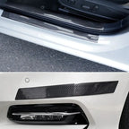 Car Stickers Anti Scratch Door Sill Protector Rubber Strip Carbon Fiber Threshold Protection Bumper Film Styling  Accessories