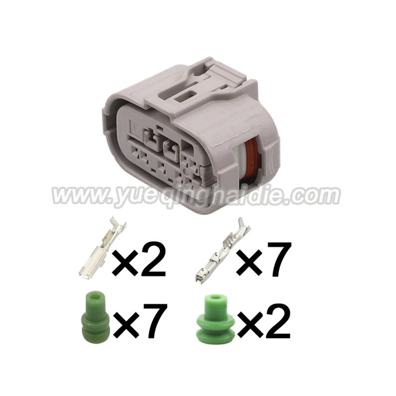 9Pin 0.6mm Female Connector Sealed Car Waterproof Automotive Wire Socket 7283-4658-30/90980-12362 Black Grey